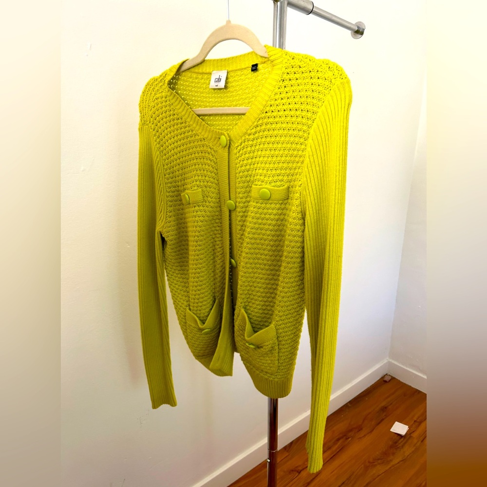 Chartreuse Cabi Sweater